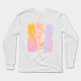 Retro Pineapples Long Sleeve T-Shirt